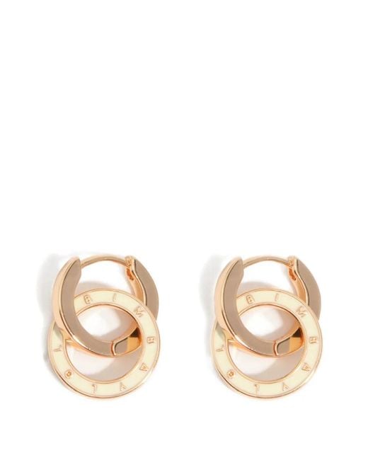 Bimba Y Lola Natural Engraved Logo Earrings