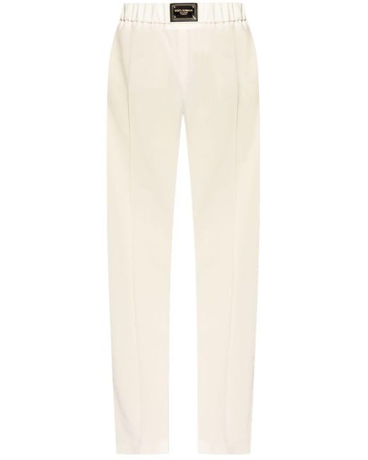 Pantalones de talle alto Dolce & Gabbana de color White