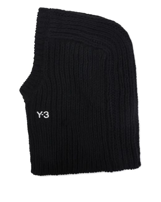 Y-3 Black Logo-Detail Balaclava