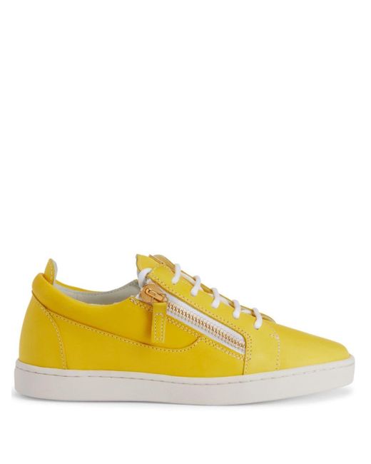 Giuseppe Zanotti Yellow Nicki Leather Sneakers