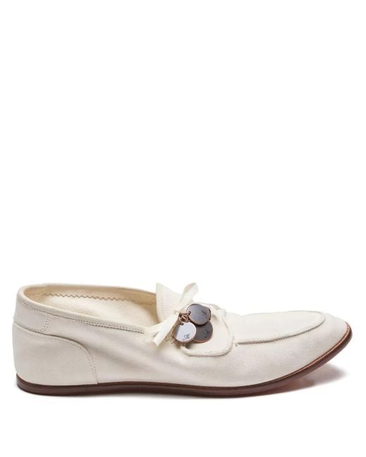Suicoke コイントリム ローファー White