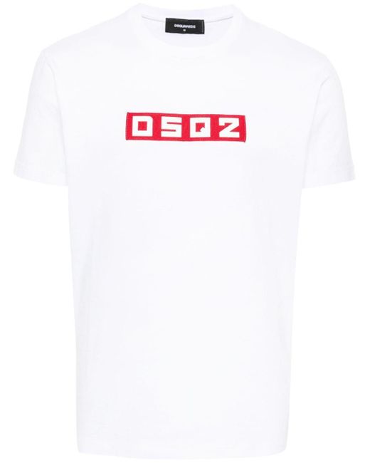 DSquared² T-shirt Met Logo-applicatie in het White voor heren