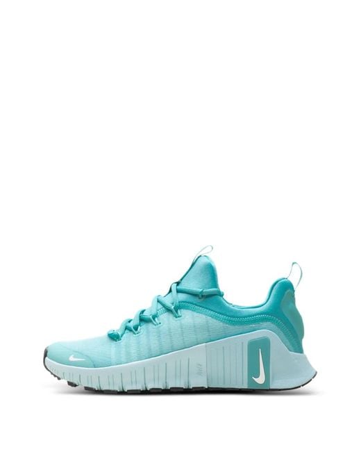 Nike Blue Free Metcon 6 Logo-Detail Sneakers