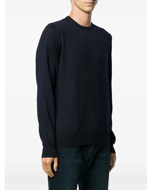 D4.0 Blue Crew-Neck Sweater for men