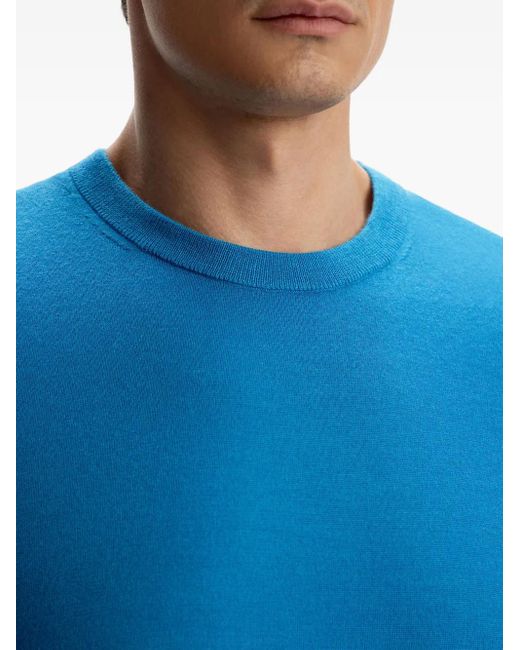 12 STOREEZ Blue Crew-Neck Sweater for men