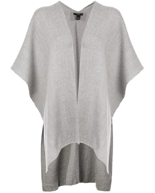 Poncho Fatto A Mano di Voz in Gray