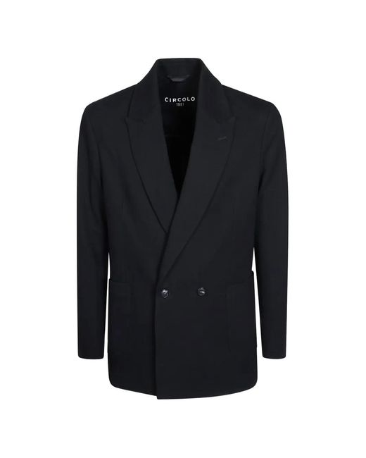 Circolo 1901 Black Double-Breasted Blazer for men