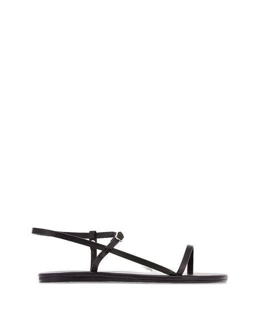 Ancient Greek Sandals White Filothei Buckle-Fastening Sandals