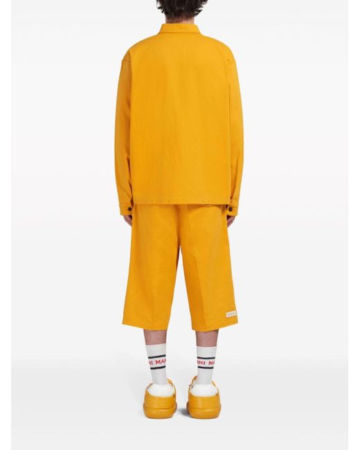 Camicia con zip di Marni in Orange da Uomo