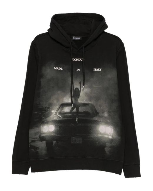 Dondup Hoodie mit grafischem Print in Black für Herren