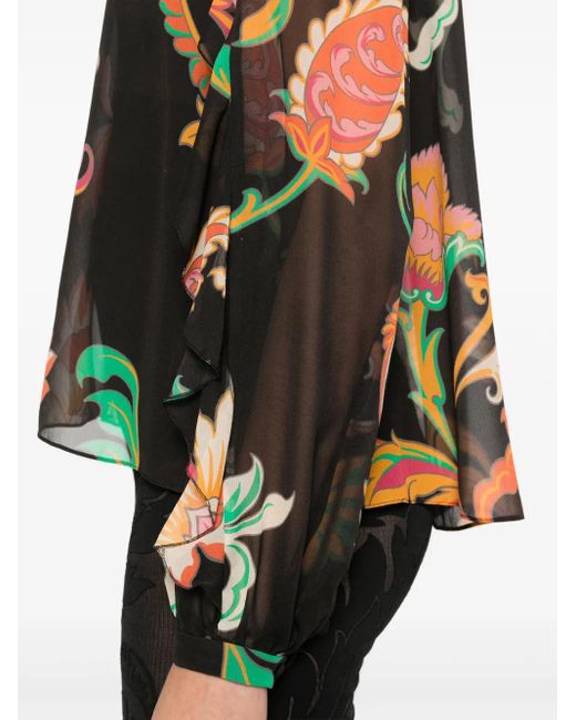 Etro シルクブラウス Black