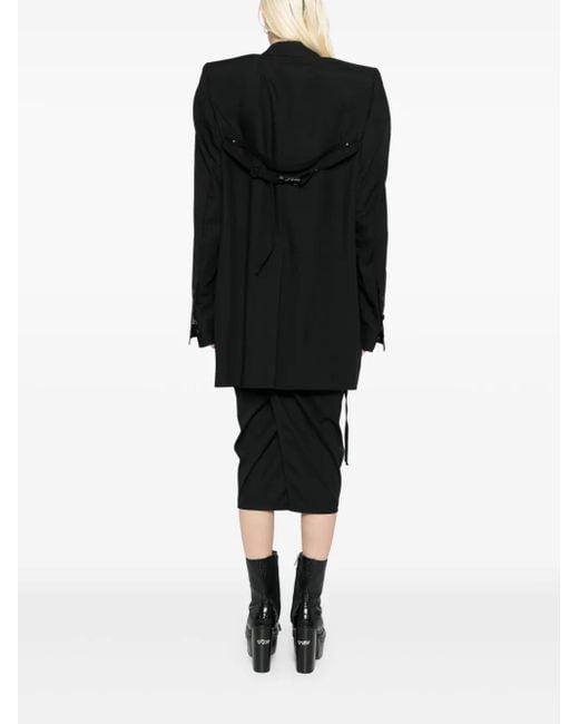 Rick Owens Black Dirt Tailored Blazer