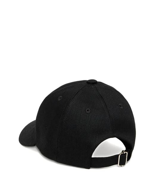 A.P.C. Black Embroidered-Logo Baseball Cap