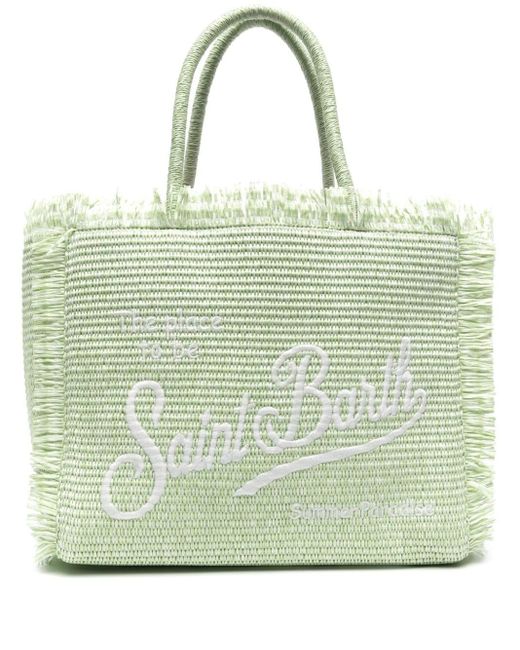 Vanity straw beach bag Mc2 Saint Barth de color Green