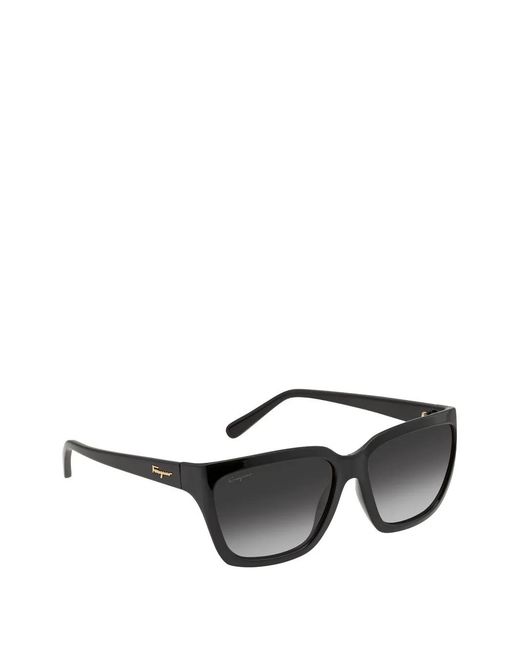Ferragamo Black Square-Frame Sunglasses