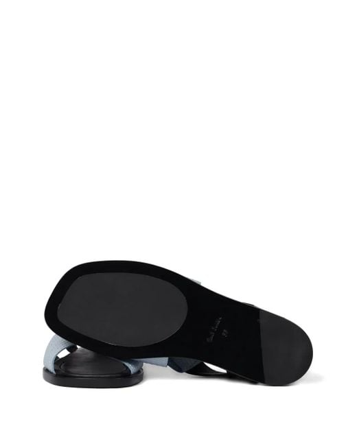 Paul Smith Blue Cross-Strap Buckle Sandals