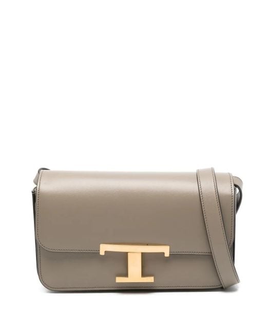 Tod's Gray T Timeless Cross Body Bag