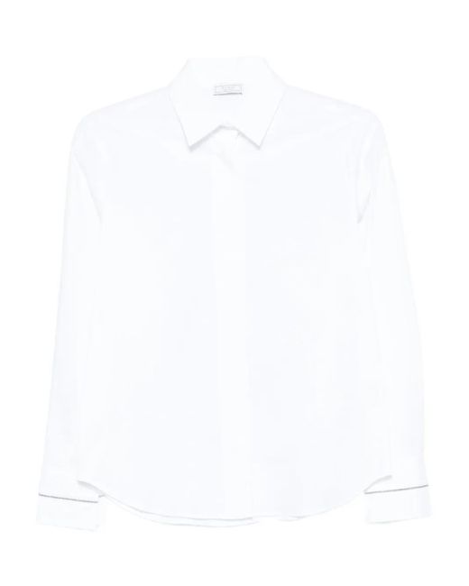 Peserico Overhemd Met Knopen in het White