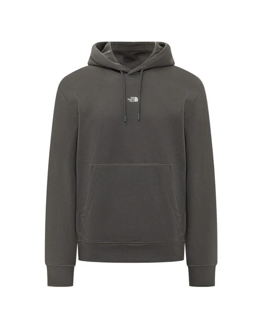 The North Face Gray Logo-Print Hoodie