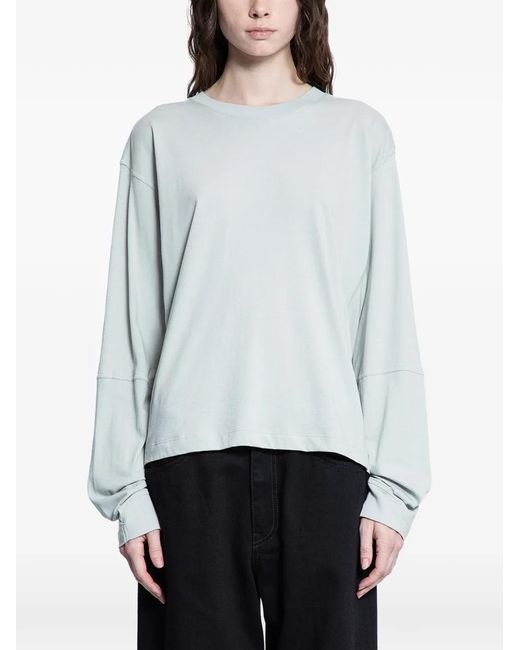 6397 Gray Seamed Long-Sleeve T-Shirt