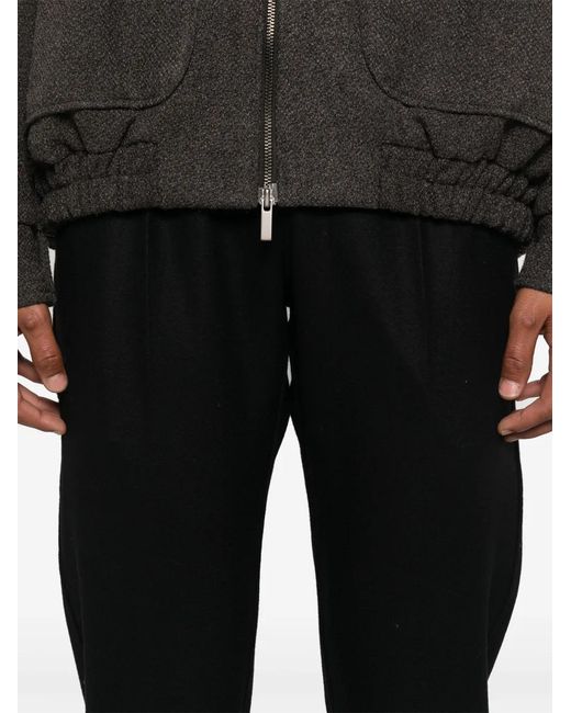Jil Sander Black Wool Track Pants for men