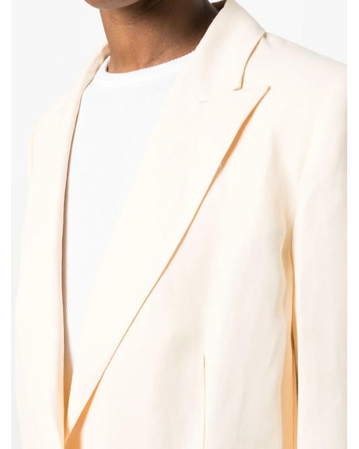 Twinset Natural Single-Breasted Tied-Waist Blazer