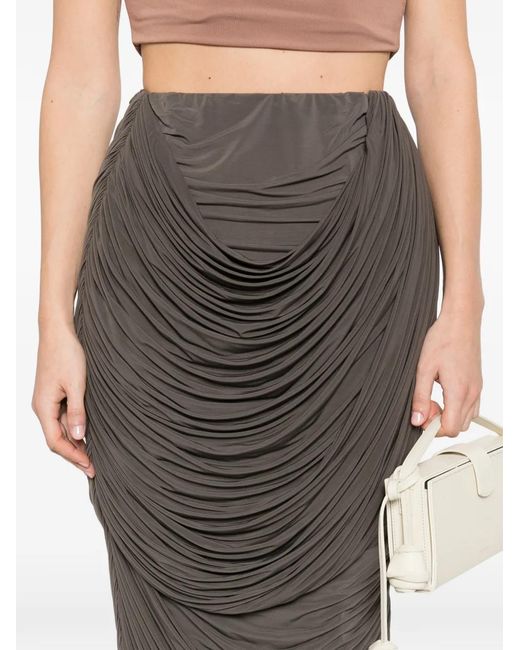 Magda Butrym Brown Ruched Skirt