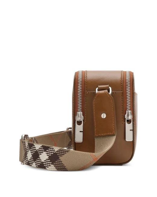 Burberry Brown Pop Check Crossbody Bag for men