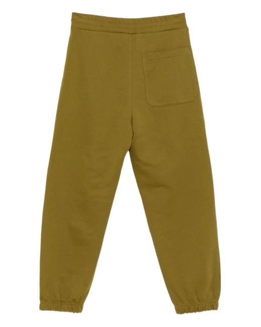 MSGM Green Logo-Print Track Pants for men