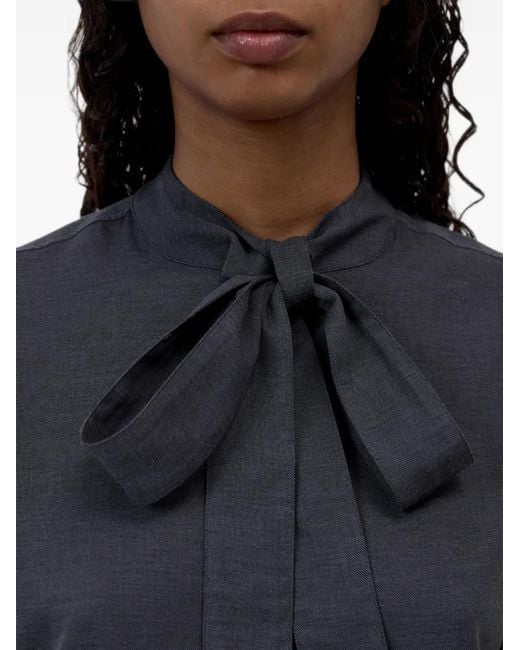 Closed Gray Bow-Tie Shirt