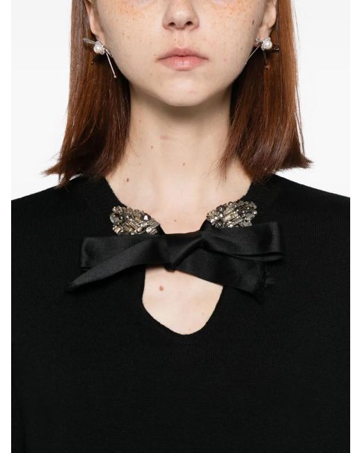 Dice Kayek Black Wool Blouse