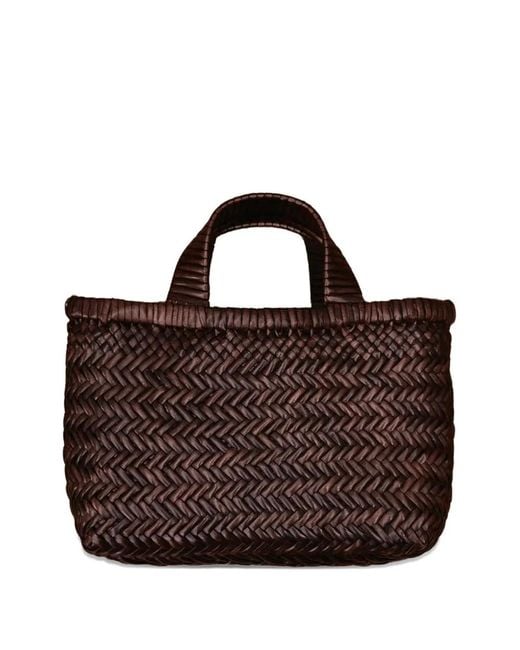 Borsa Tote Sunset Mini di Manebí in Brown