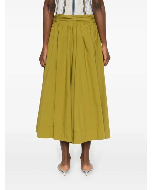Forte_forte Green Cotton Long Skirt