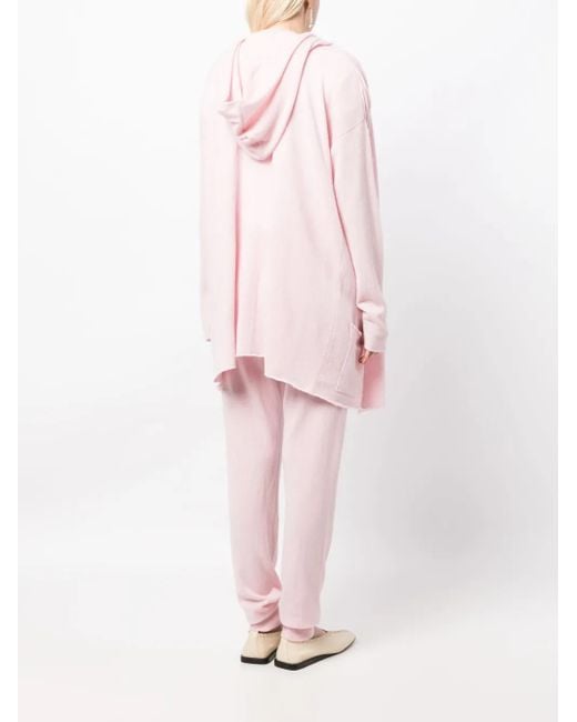 Teddy Cashmere Pink Napoli Hooded Cashmere Cardigan
