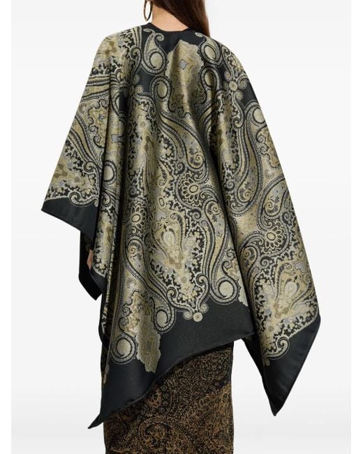 Etro Black Paisley-Pattern Wool Jacket
