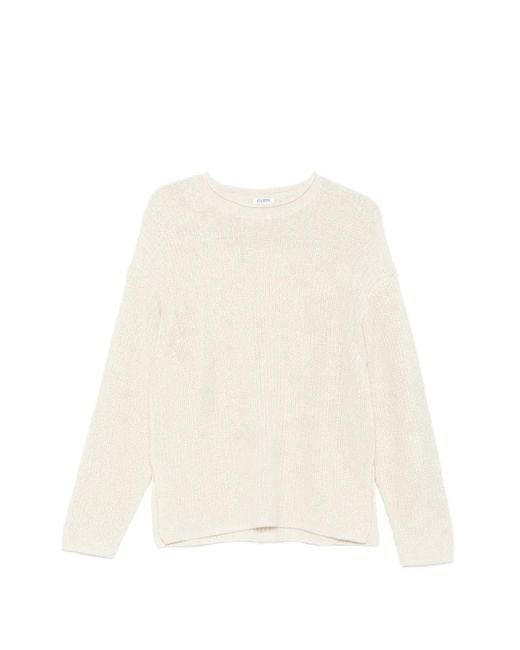 Filippa K White Ribbed-Knit Dropped-Shoulder Sweater