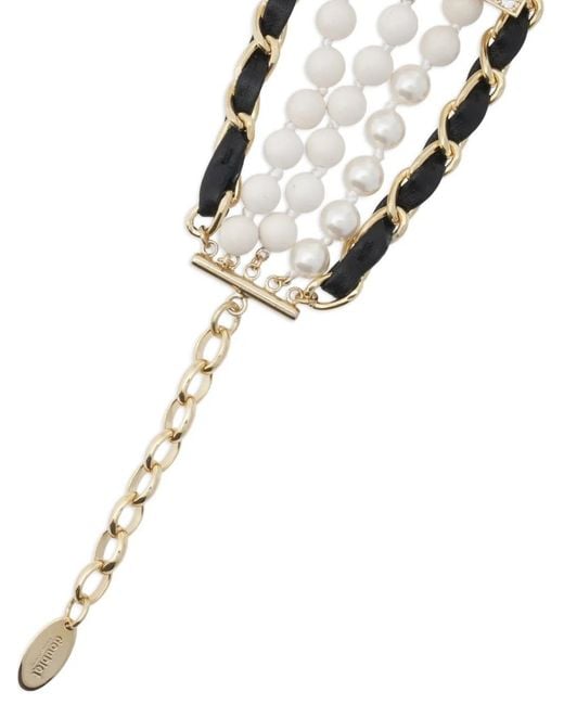 Doublet Metallic Co2 Crystal-Embellished Bracelet for men