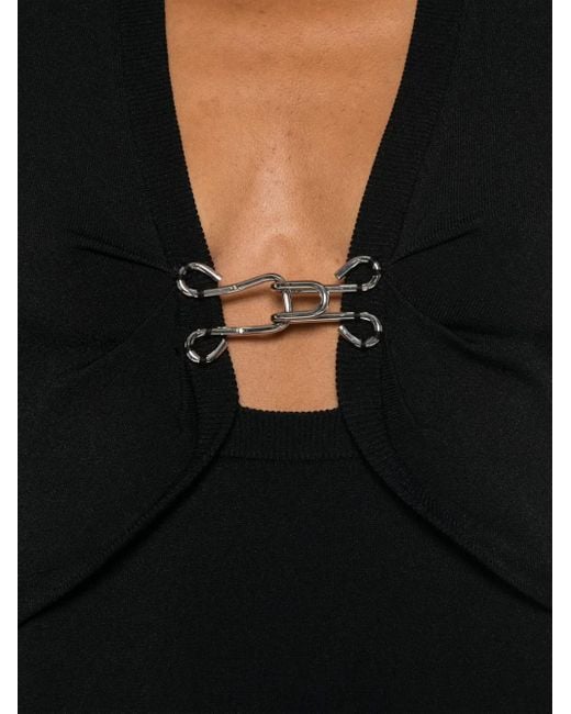 Moschino Black Decorative Hook Dress