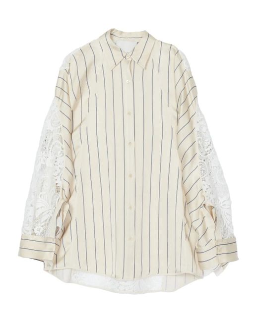 3.1 Phillip Lim Gestreept Blouse in het White