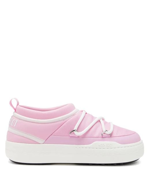 Baskets À Logo Icon Imprimé Moon Boot en coloris Pink