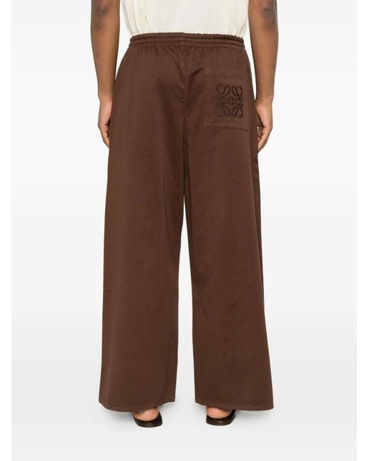 Loewe Brown Paula's Ibiza Cotton Drawstring Trousers for men