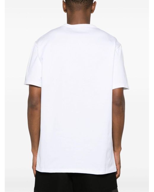T-shirt con ricamo di Alexander McQueen in White da Uomo