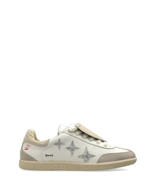 Duke & Dexter White Baskets Plus Duke À Effet Peau De Crocodile for men
