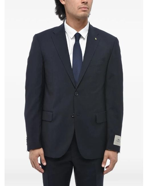 Corneliani Blue Single-Breasted Mohair-Blend Suit for men