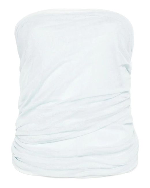 Top palabra de honor drapeado Christopher Esber de color White