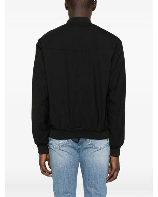 Yes London Black Panelled Zip-Front Jacket for men