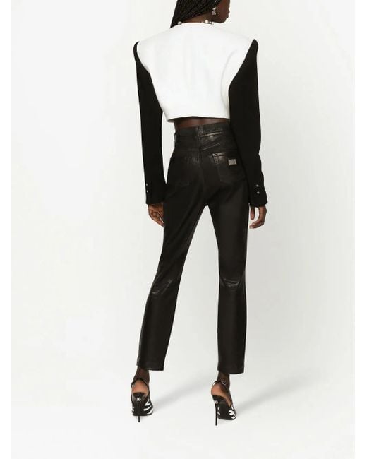 Dolce & Gabbana Black Grace Coated Skinny Jeans