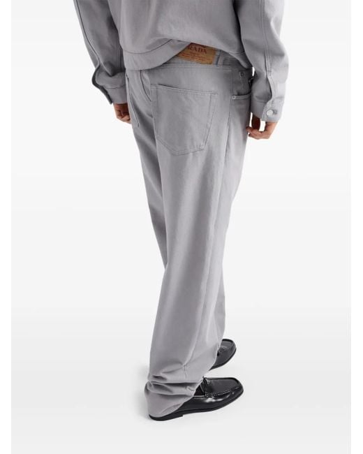 Prada Gray Low-Rise Jeans for men