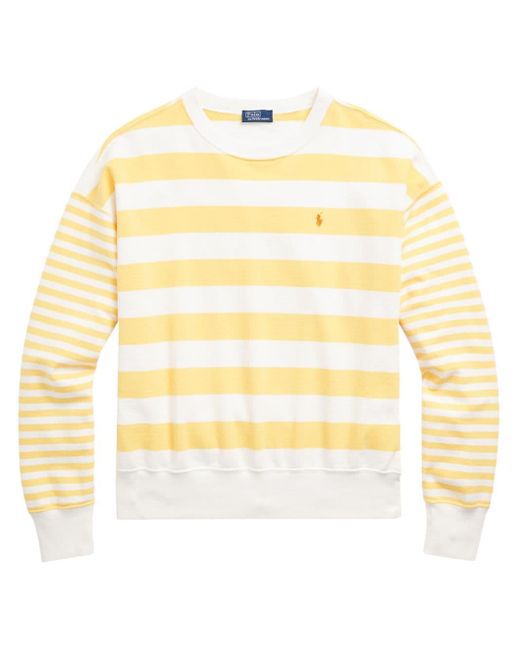 Polo Ralph Lauren Yellow Polo Pony-embroidered Striped T-shirt