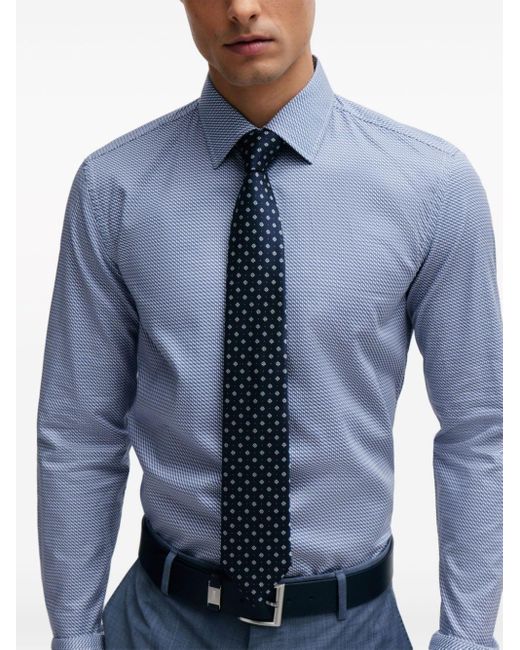 Boss Hemd mit geometrischem Print in Blue für Herren